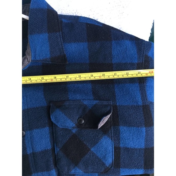 Wrangler Buffalo Plaid Shirt Men's 3XL Blue & Black Long Sleeve Premium Quality - Picture 3 of 3